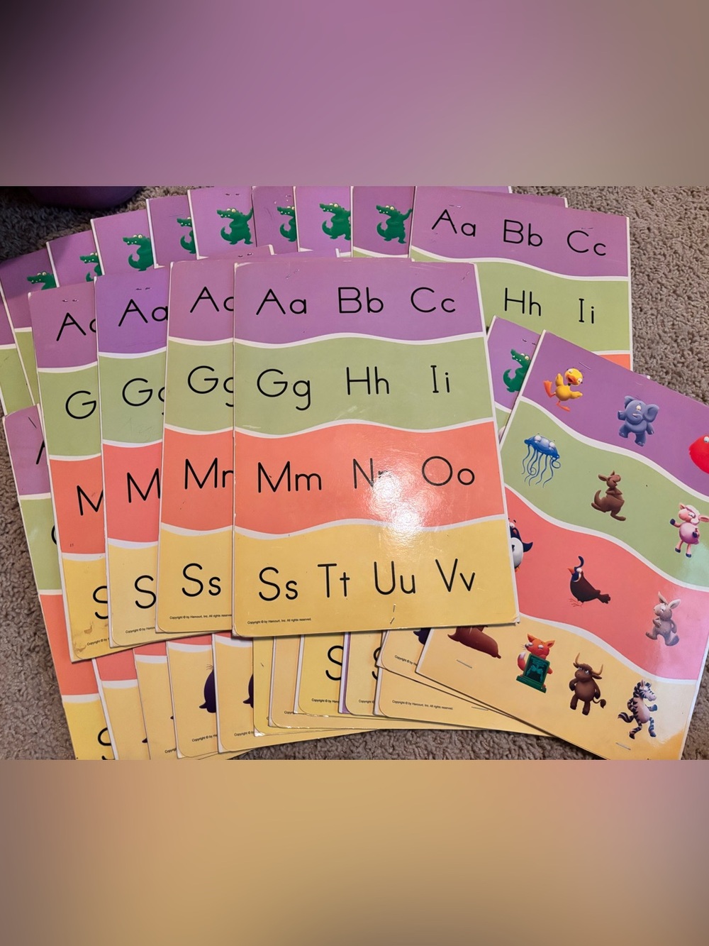 26 Harcourt Alphabet Charts - Colorful Educational Set